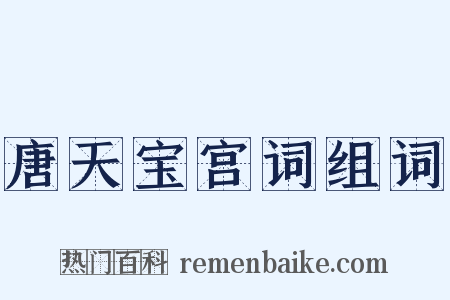 唐天宝宫词组词是什么意思的图片